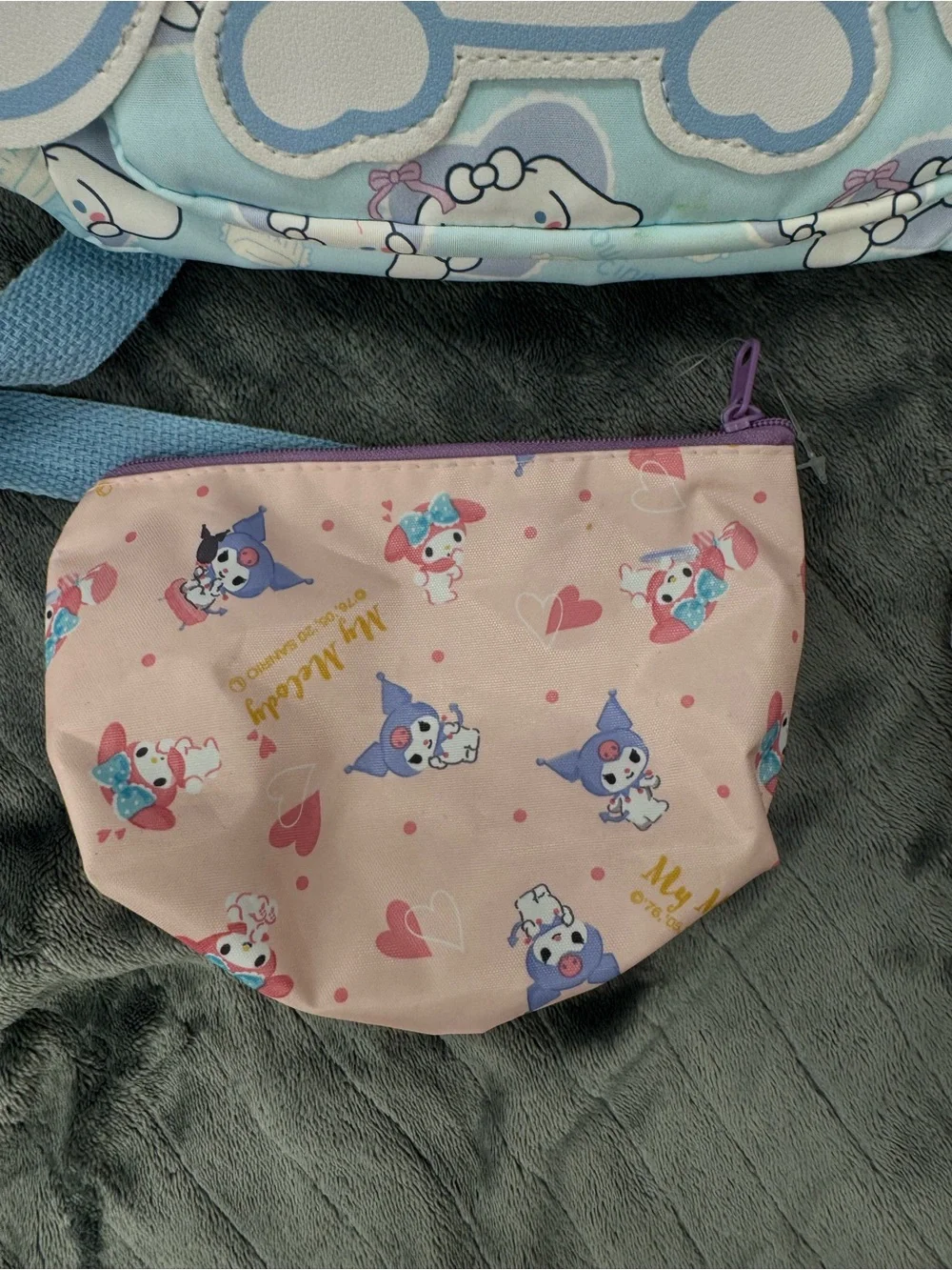 3 mixed kids bags. Cinnamoroll, hello kitty, kuromi